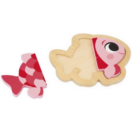 Puzzles bois bébé - Set 3 puzzles animaux, enfant 18 mois - Janod