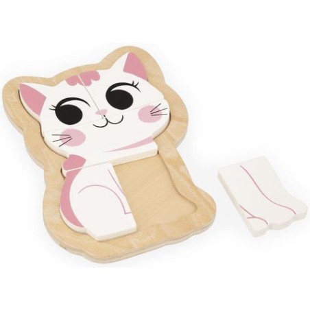 Puzzles bois bébé - Set 3 puzzles animaux, enfant 18 mois - Janod