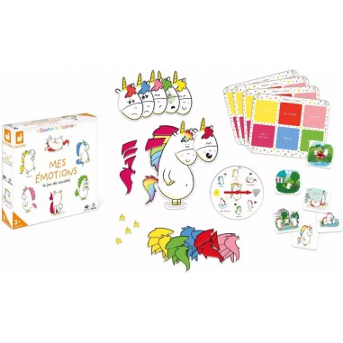 Jeu de société les émotions - Gaston la licorne, enfant - Janod