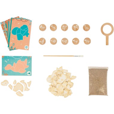 Jeu fouille dinosaure - Fossiles dino pour enfant dès 4 ans - Janod