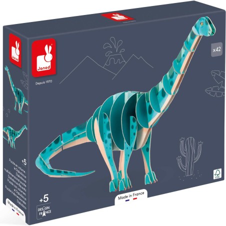 Puzzle dinosaure 3D - Diplodocus, pour enfant dès 5 ans - Janod
