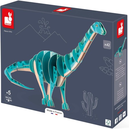 Puzzle dinosaure 3D - Diplodocus, pour enfant dès 5 ans - Janod