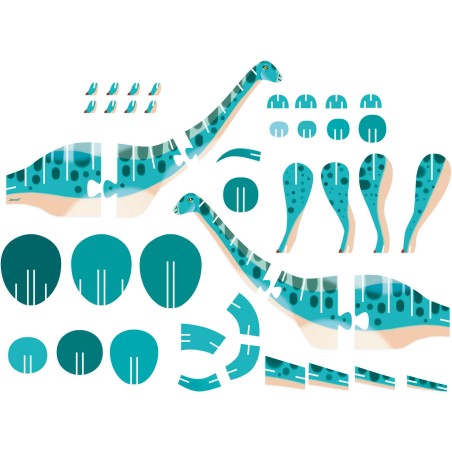 Puzzle dinosaure 3D - Diplodocus, pour enfant dès 5 ans - Janod