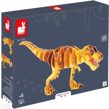 Puzzle dinosaure 3D -rex, pour enfant dès 5 ans - Janod