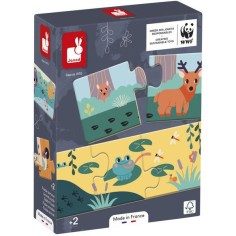 Puzzle Animaux Les Empreintes Wwf - Janod