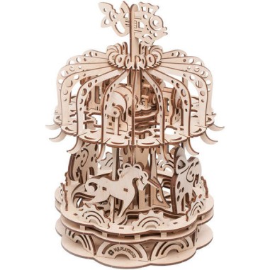 Carrousel petit modèle - maquette 3D mobile en bois - Mr. Playwood