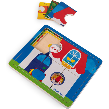 Puzzle 3 niveaux Les Popipop - Moulin Roty