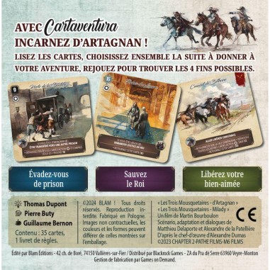 Cartaventura Les 3 Mousquetaires : Au Nom du Roi - Jeux de société - Blam