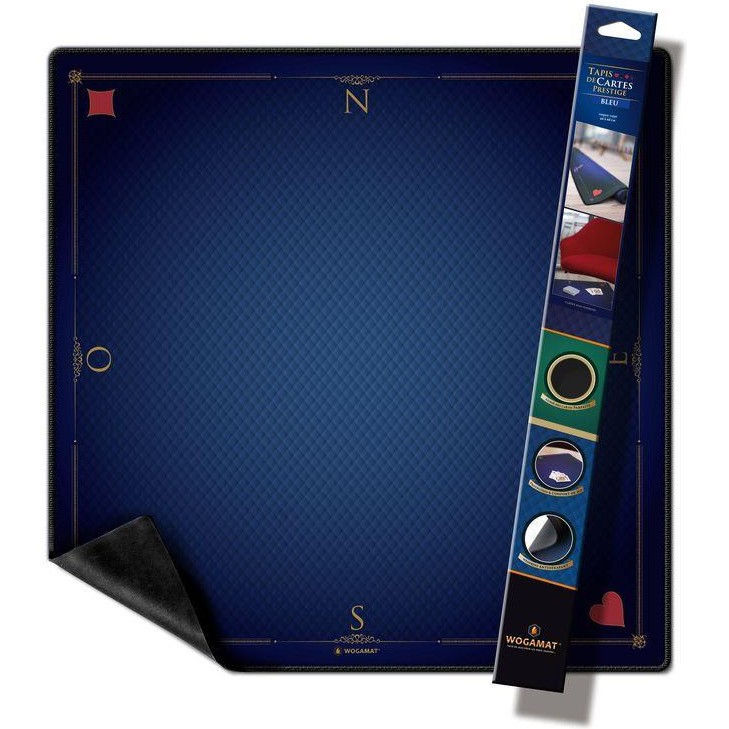 Tapis Cartes Prestige Bleu Format Tarot 60X60 Cm Wogamat