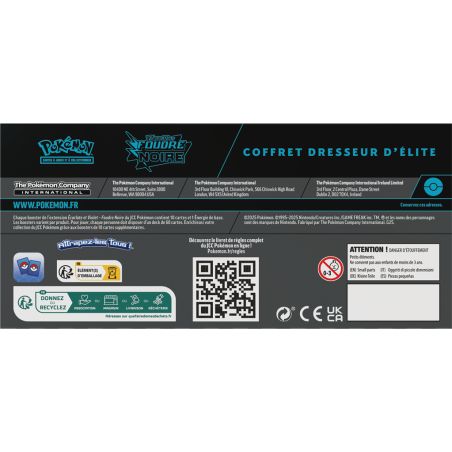 : Coffret Dresseur d'Elite Foudre Noire - Asmodée