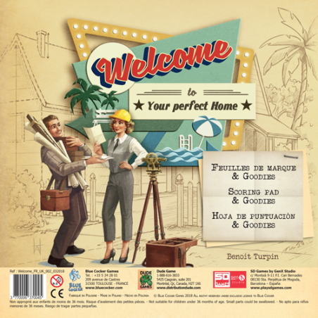 Welcome - Pack de Feuilles - Jeu de société - Blue Cocker
