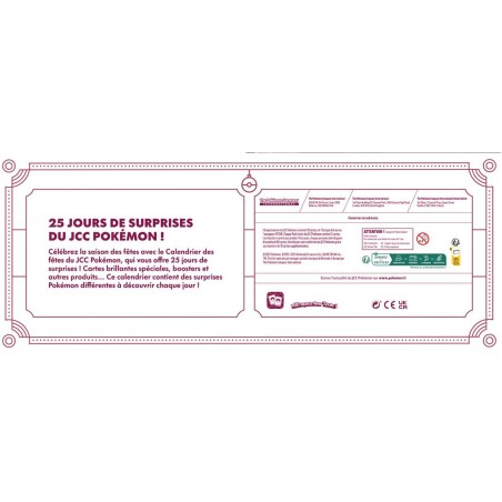 : Calendrier des fêtes 2025 - de l'avent - Pokémon