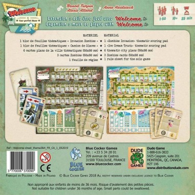 Welcome - Extension Camion de Glaces et Zombies - Jeux de société - Blue Cocker