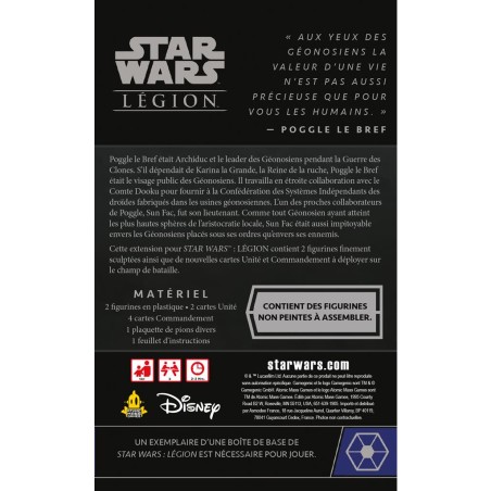 Star Wars : Légion - Sun Fac et Poggle Le Bref - Extension Commandant / Agent - Jeux de société - Atomic Mass Games