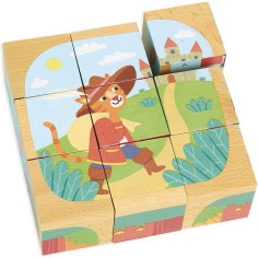 Cubes en bois Les Contes - Un jeu - Vilac