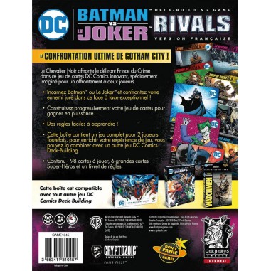 Dc Comics Jeu de Deck-Building: Extension Rivals, Batman Vs Joker - Jeu de société - Don't Panic Games - Don t Panic Games