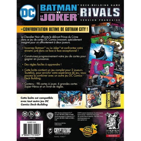 Dc Comics Jeu de Deck-Building: Extension Rivals, Batman Vs Joker - Jeu de société - Don't Panic Games - Don t Panic Games