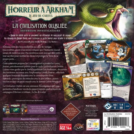 Horreur à Arkham Jce : La Civilisation Oubliée - Extension Investigateurs - Jeux de société - Fantasy Flight Games