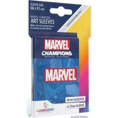 Protège cartes 50 Sleeves Marvel Champions - Modèles Divers - 66 x 92 mm - Jeux de société - Couleur Sleeves Marvel Champions Bl