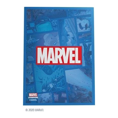 Protège cartes 50 Sleeves Marvel Champions - Modèles Divers - 66 x 92 mm - Jeux de société - Couleur Sleeves Marvel Champions Bl