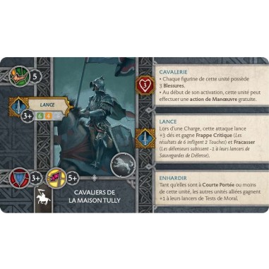 Le Trône de Fer: le Jeu de Figurines - Cavaliers de la Maison Tully - Edge - Jeux de figurines - Cmon