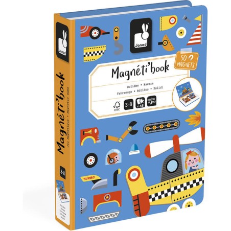 Magnetibook Bolides - jeu magnétique et éducatif - Janod