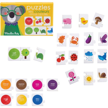 Puzzles Les couleurs Les Popipop - Puzzle éducatif - Moulin Roty