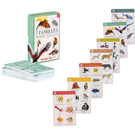 Jeu de 7 familles des espèces Tout autour du monde - Moulin Roty