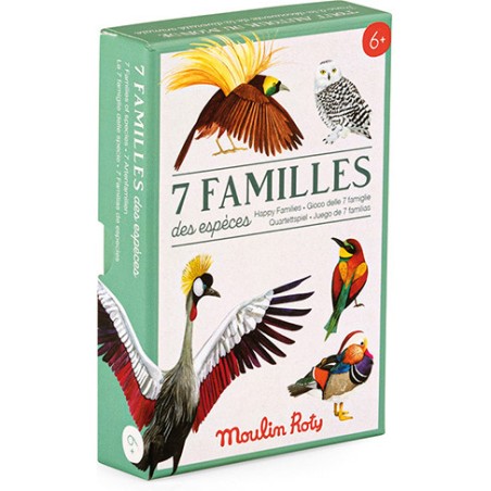 Jeu de 7 familles des espèces Tout autour du monde - Moulin Roty