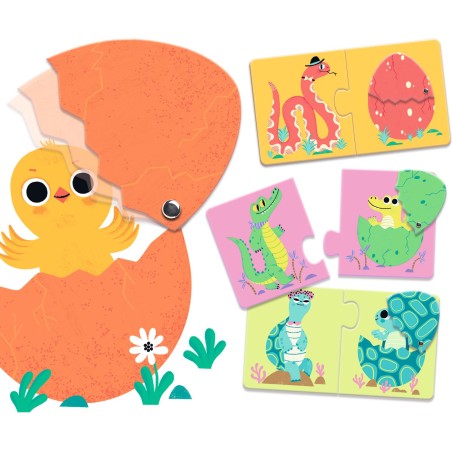 Puzzle duo - Les oeufs rigolos - Djeco