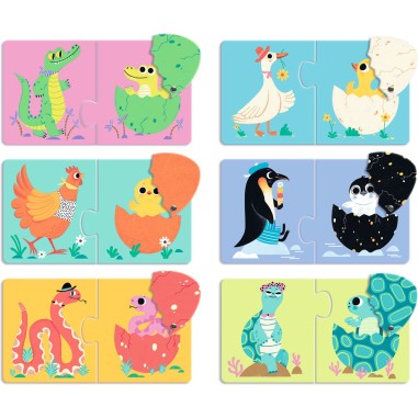 Puzzle duo - Les oeufs rigolos - Djeco