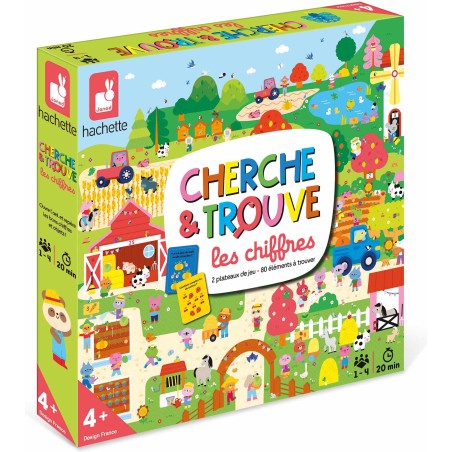 Cherche et trouve Les chiffres - Jeu de société enfant - Janod