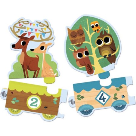 Puzzle frise Je compte 20 pcs - Un jeu - Djeco