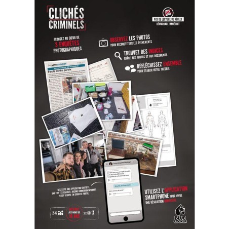 Clichés Criminels - Jeu de Société - Jeu d'Enquêtes - Blue Cocker