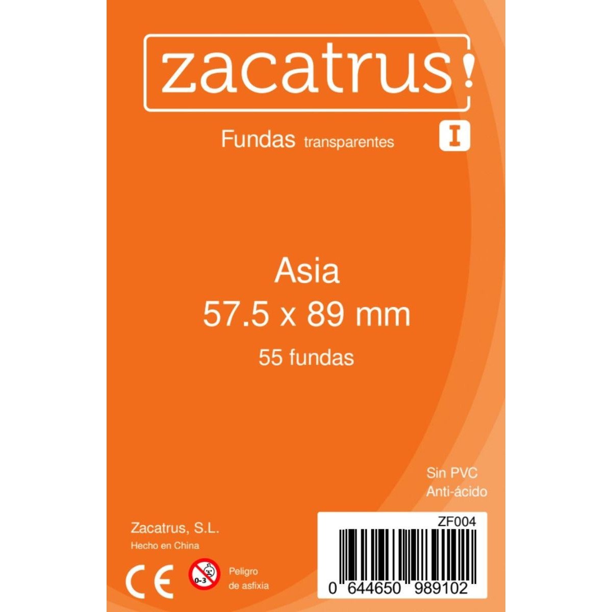 57.5x89mm Lot de 55 protègecartes Asia Zacatrus