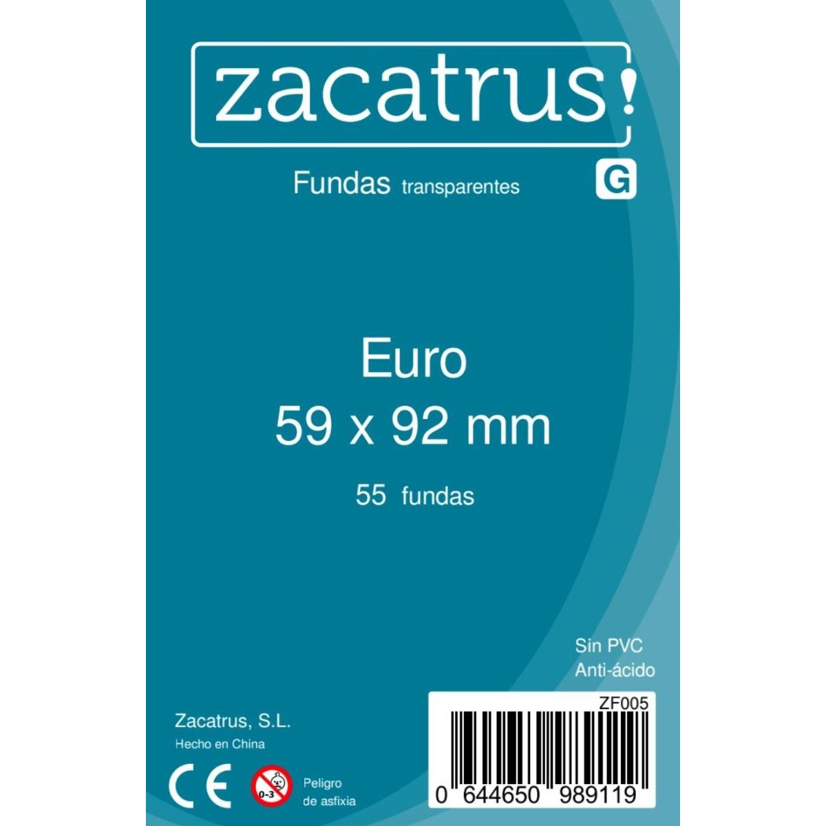 59x92mm Lot de 55 protègecartes Euro Zacatrus