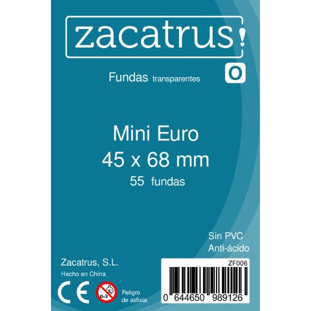 45x68mm Lot de 55 protègecartes Mini Euro Zacatrus