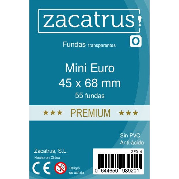 45x68mm Lot de 55 protègecartes Mini Euro Premium Zacatrus