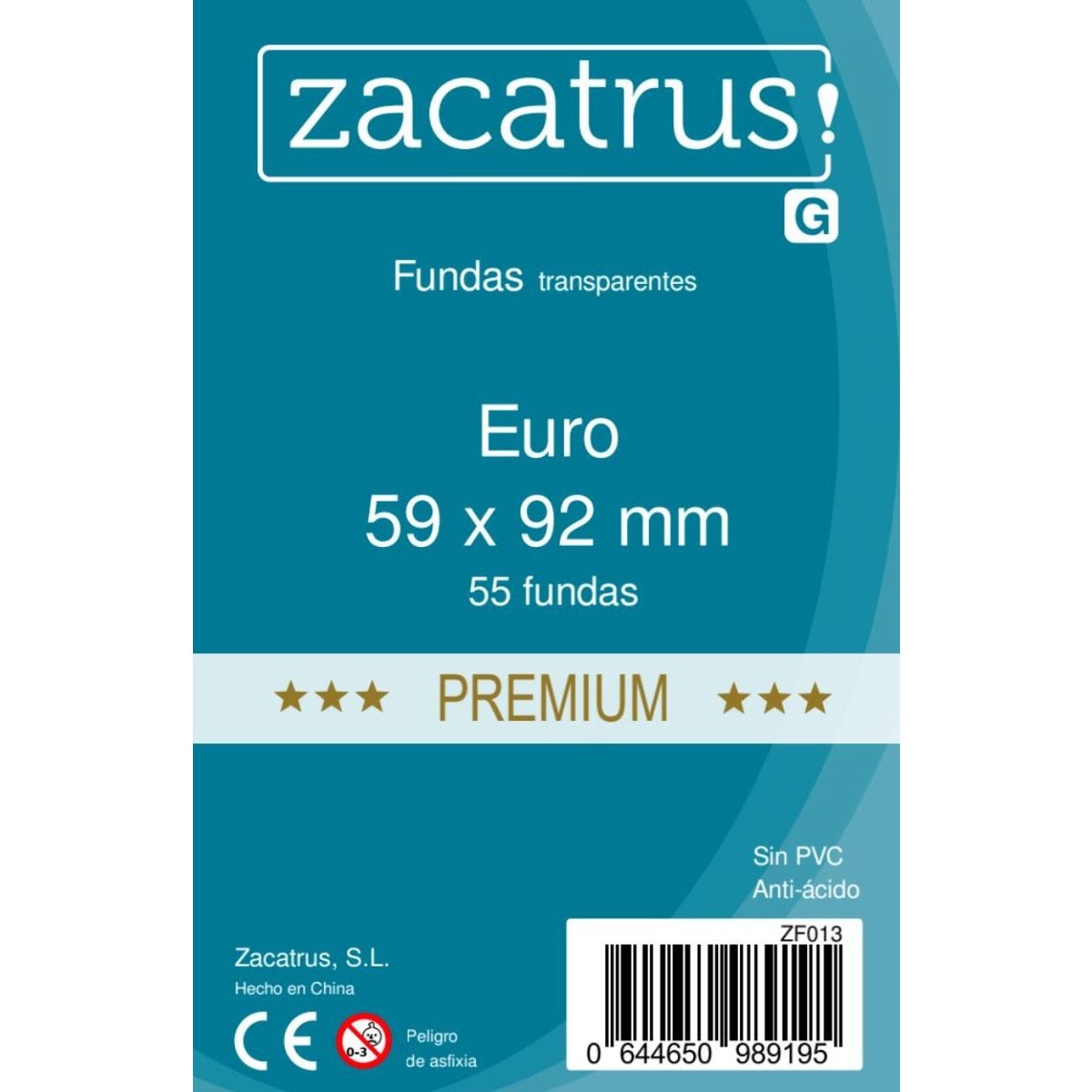 59x92mm Lot de 55 protègecartes Euro Premium Zacatrus