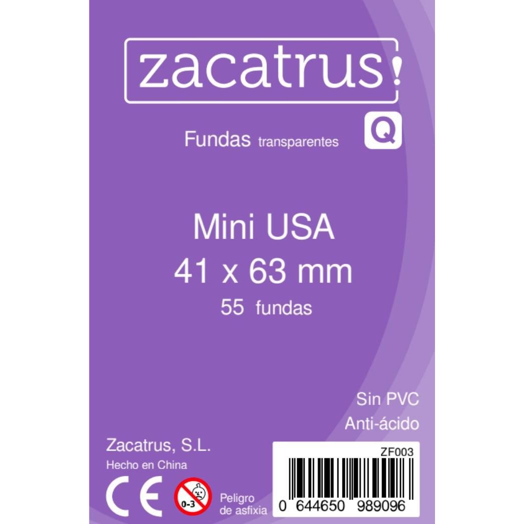41x63mm Lot de 55 protègecartes Mini Usa Zacatrus