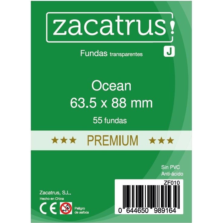 Protègecartes Ocean premium standard: 63.5 mm 88mm Zacatrus