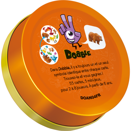 Dobble animaux - jeu de société - asmodée - Zygomatic
