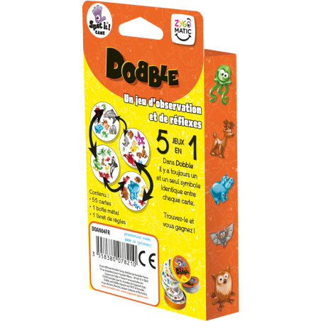 Dobble animaux - jeu de société - asmodée - Zygomatic