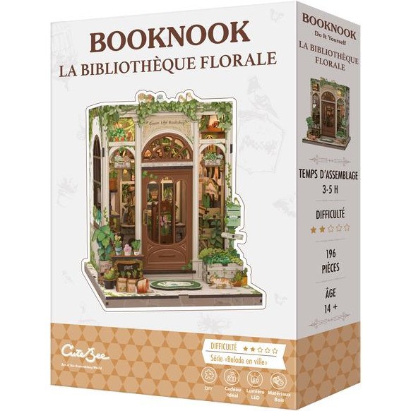 Book Nook La Bibliothèque Florale 196 Pièces Cutebee