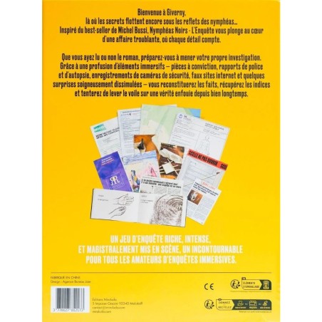 Nymphéas Noirs - Jeu de Société - Jeu d'Enquête - Miraludo