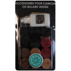Set Complet Pions Carrom Mango - Jeux classiques - Carrom Art