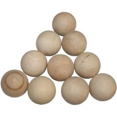 15 boules bois naturel - Billard Japonais - Carrom Art