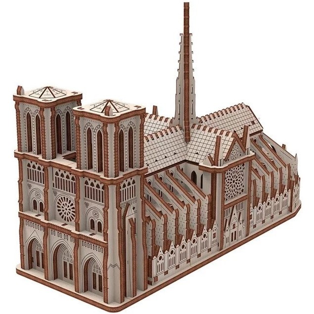 Cathédrale Notre Dame Maquette 3D fixe en bois Gigamic