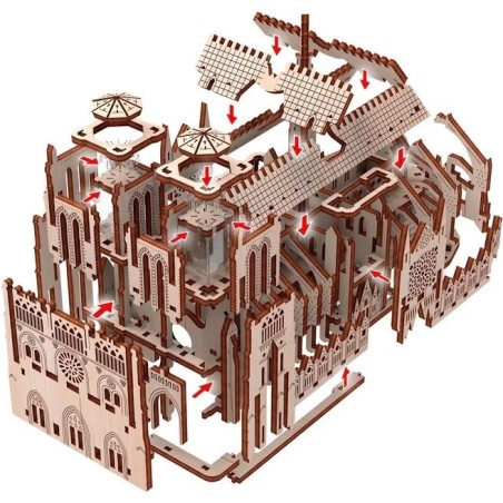 Cathédrale Notre Dame - Maquette 3D fixe en bois - Gigamic