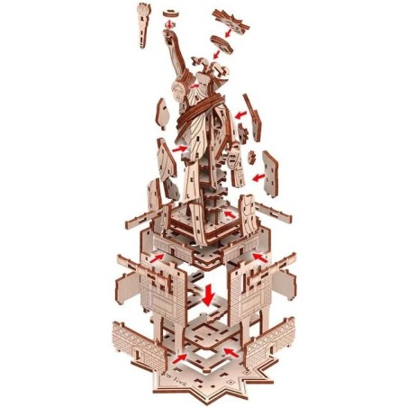Statue de la Liberté - Maquette 3D fixe en bois - Gigamic